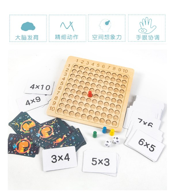 บอร์ดเกมคูณคณิตศาสตร์ Montessori หลายคณิต สําหรับเด็ก - Image 4