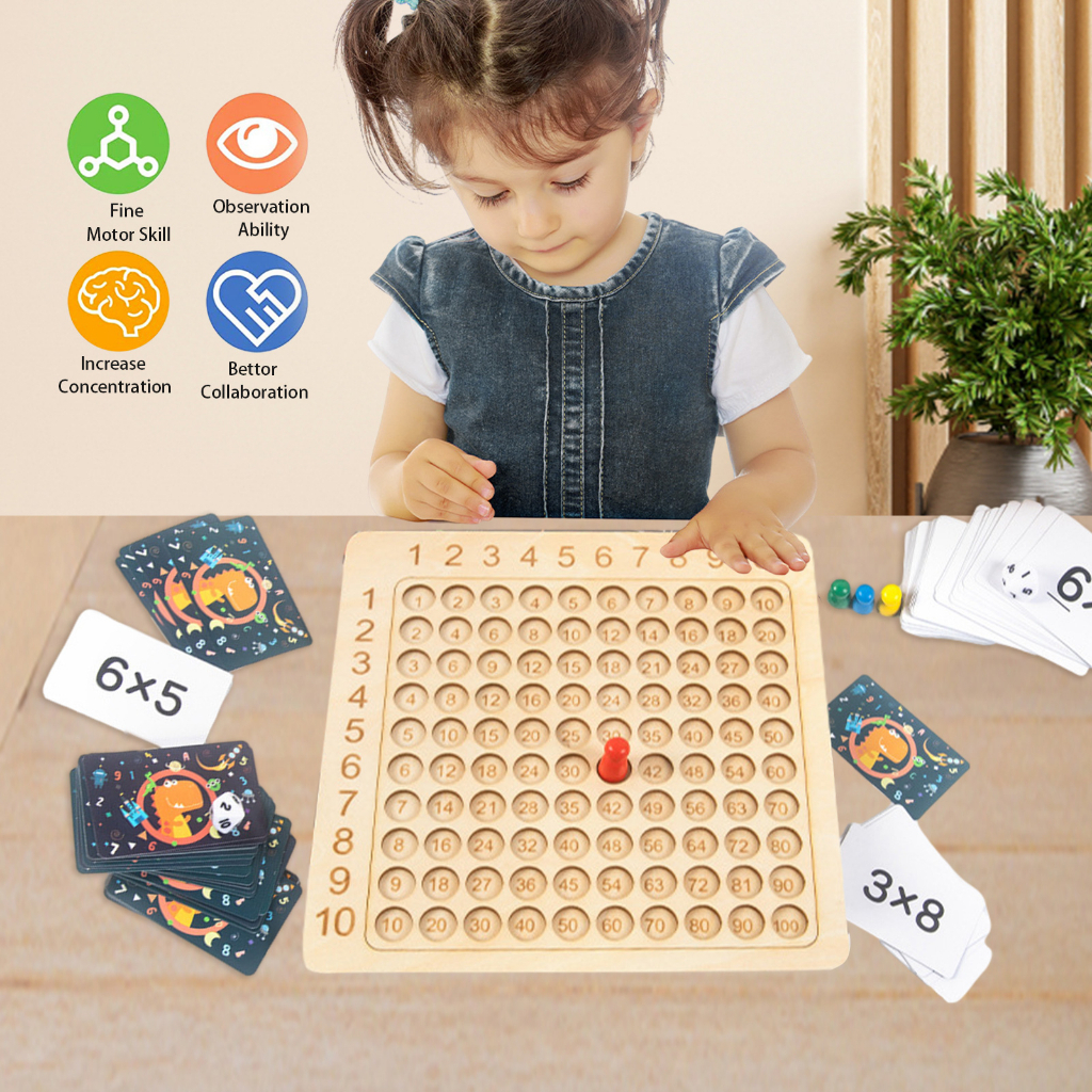 บอร์ดเกมคูณคณิตศาสตร์ Montessori หลายคณิต สําหรับเด็ก - Image 2