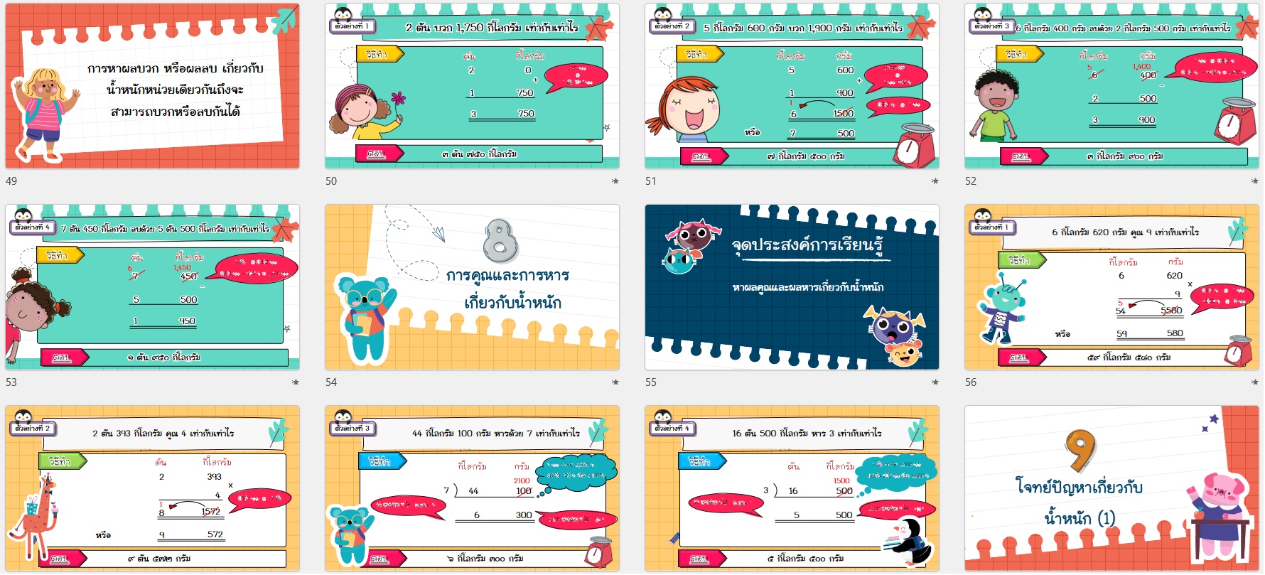 PPT คณิตศาสตร์ ป.3 หน่วยที่ 10 การวัดน้ำหนัก - Image 4