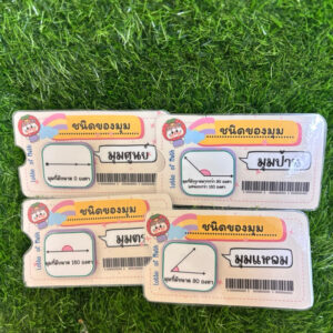 สื่อการสอนวิชาคณิตศาสตร์  ชนิดของมุม