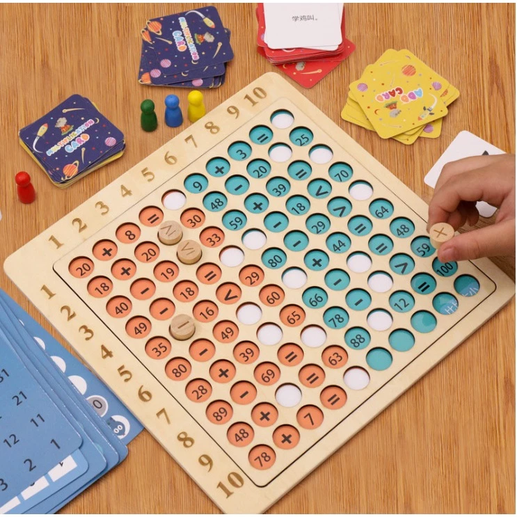 board game เกมฝึกคูณเลข กระดานสูตรคูณ ของเล่นแนวคณิตศาสตร์ - Image 4